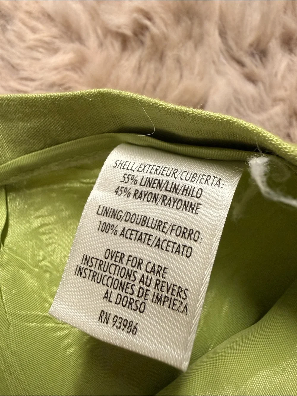 Casual Corner Annex Trousers Pants VTG Y2K 10 Lime Green Wide Leg Crease Linen